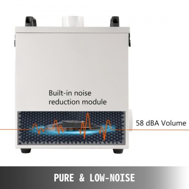 VEVOR Φορητός Καπνοσυλλέκτης 80W 180m3/h 220V για CNC Laser με Χαμηλό Θόρυβο 58 dBA YWJHJ000000000001V2