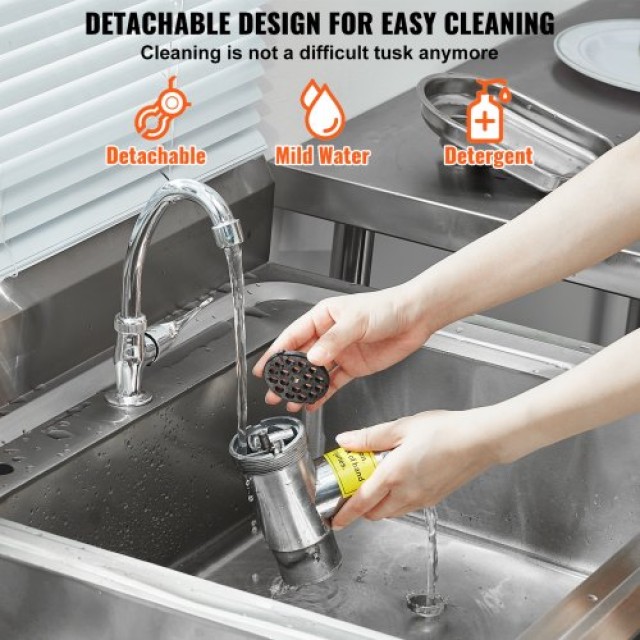 VEVOR Ηλεκτρικός Κρεατομηχανή 575W με Ικανότητα 5 Λίβρες/Λεπτό & Παρασκευαστής Λουκάνικων SYTMDDJRJSYSLBANTV2