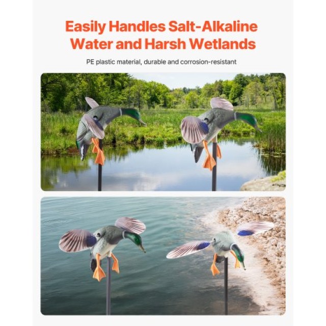 VEVOR Περιστρεφόμενα Ρεαλιστικά Δολώματα Πάπιας για Κυνήγι DTSLYESY...