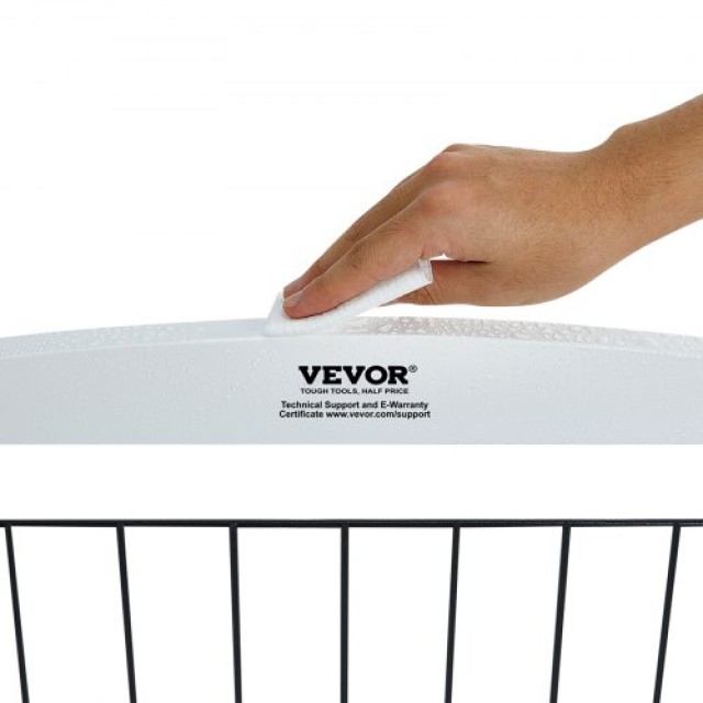 Πτυσσόμενη Λευκή Πύλη Κατοικιδίων VEVOR 32x96.5 εκ.  KZDMZCWMBSSMNJA1FV0