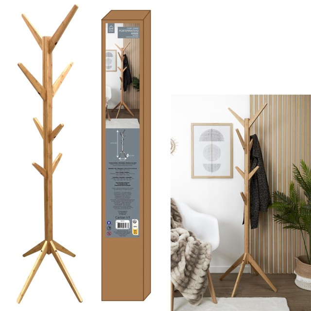 Ξύλινος Καλόγερος από Μπαμπού 45 x 177,5 x 45 cm HD6189 Home Deco Factory