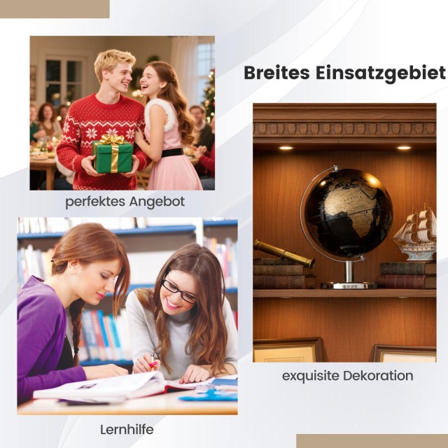 Costway Μαύρη Μεταλλική Υδρόγειος 20cm - Εκπαιδευτικό & Διακοσμητικ... Costway Μαύρη Μεταλλική Υδρόγειος 20cm - Εκπαιδευτικό & Διακοσμητικ...