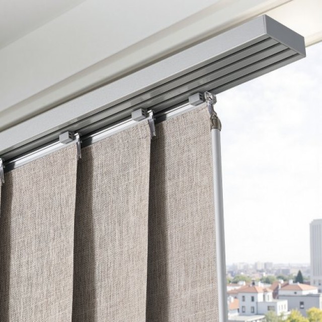 VEVOR Περσίδες Πάνελ με Επεκτεινόμενη Ράγα 116-218 cm Καφέ MBGDBYCW...