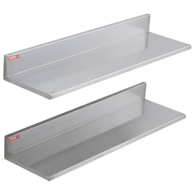 Ράφι Ανοξείδωτο VEVOR 8.6 x 30, Επιτοίχιο με Πλάτη, 20kg, Επαγγελματικό για Εστιατόρια, Κουζίνες, Μπαρ, Σπίτια, Ξενοδοχεία  BGSCTTLL86302L4L7V0