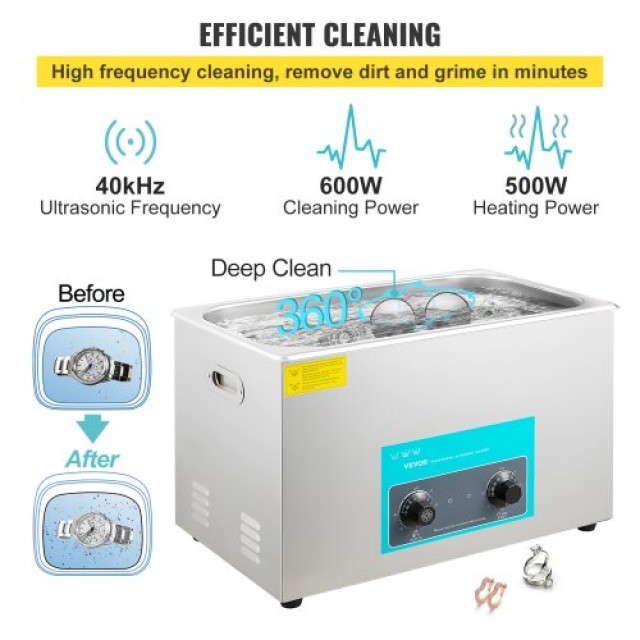 VEVOR Υπερηχητικός Καθαριστής 30L για Κοσμήματα & Γυαλιά  QXJ30LXNS...