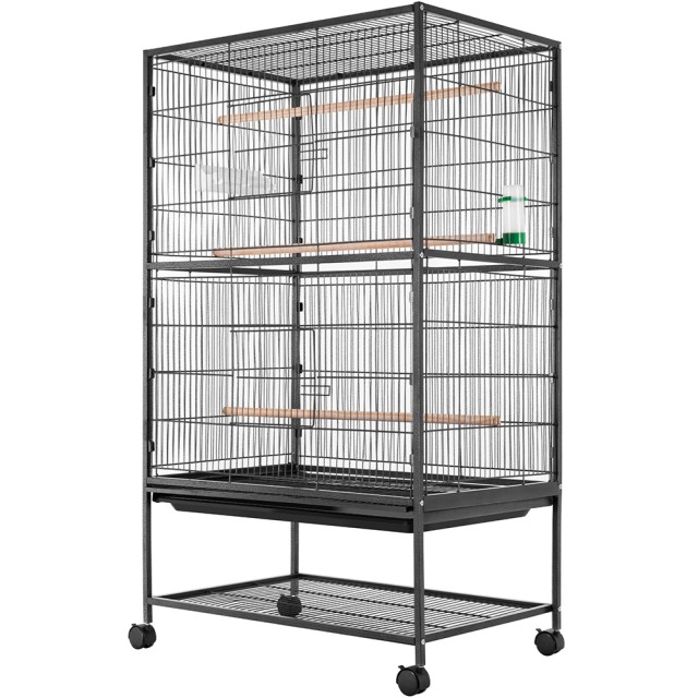 BAKAJI  Κλουβί Πουλιών για Παπαγάλους και Πτηνά με Ρόδες 135x78x52ε...