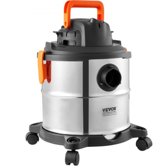VEVOR Υγρού/Ξηρού Σκούπα 20L 6 HP Ανοξείδωτο Ατσάλι Ασημί  SYGSZKXCQ20LW45KAV2