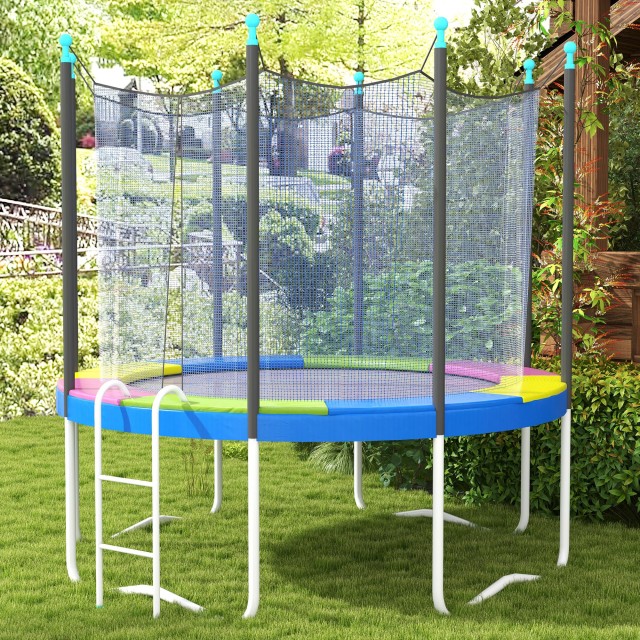 SPORTNOW Κάλυμμα τραμπολίνου Ø244x30 cm Πτυσσόμενο και φορητό, σε πλαστικό, PE και αφρό, Πολύχρωμο A00-023V00MX