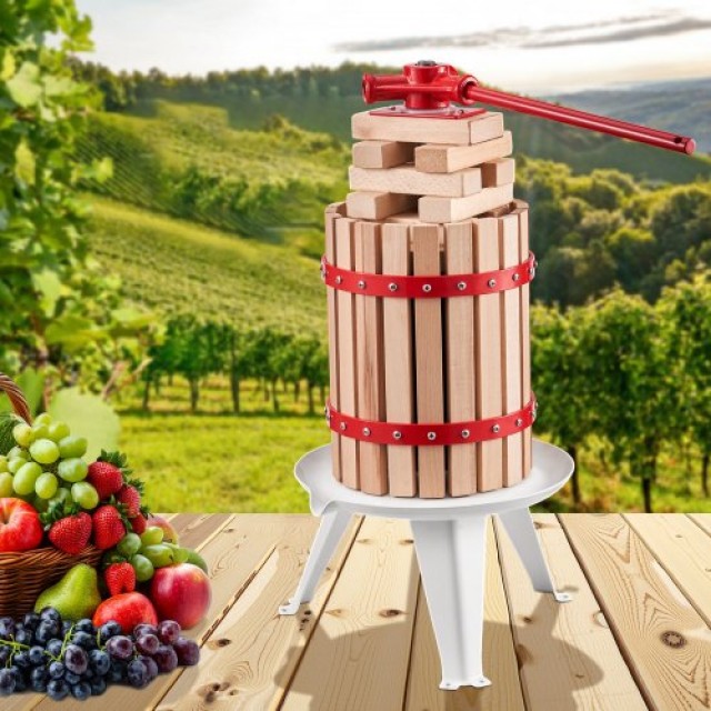 VEVOR Πρέσα Φρούτων Ξύλινη 6L για Παρασκευή Κρασιού GJYZJLSSM6LB7BMXAV0