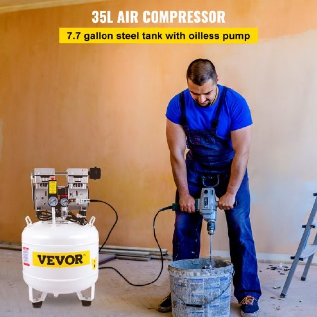 Φορητός Αεροσυμπιεστής VEVOR 35L/7.7 Γαλόνια, 1HP, 115PSI, 5.9CFM  KY35L750W220VV1K1V2