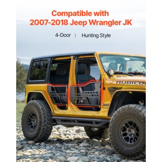 VEVOR Τετράθυρες Σωληνωτές Πόρτες Jeep για Wrangler JK 2007-2018 JP...