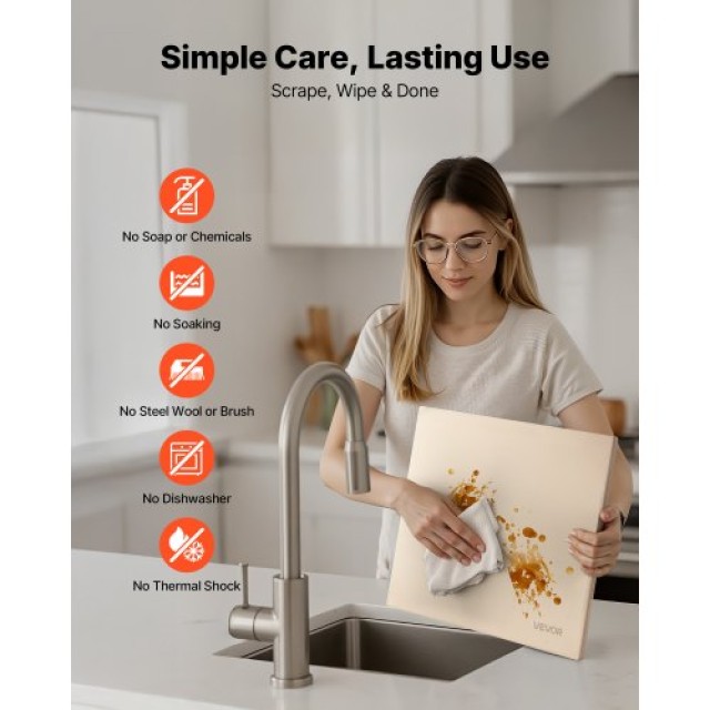 VEVOR Ορθογώνια Πέτρα Ψησίματος από Κορδιερίτη, 406 x 355 mm, για Φ... VEVOR Ορθογώνια Πέτρα Ψησίματος από Κορδιερίτη, 406 x 355 mm, για Φ...