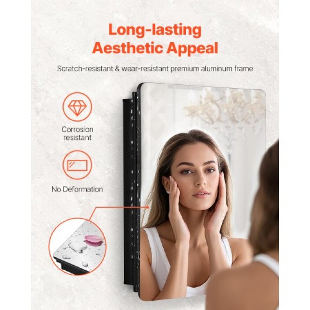 VEVOR Ντουλάπι Φαρμάκων 24 x 30 με Ρυθμιζόμενα Ράφια και Καθρέφτη J...