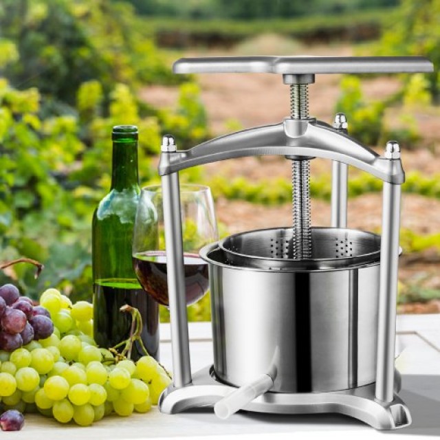 Πρέσα Φρούτων VEVOR 6L, Χειροκίνητη για Χυμούς & Λάδι  TSGJYZJBXG6L26ASIV0