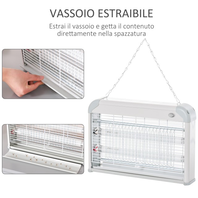 Outsunny Electric Mosquito Lamp 20W, 37,5x8,5x26,5cm 849-011