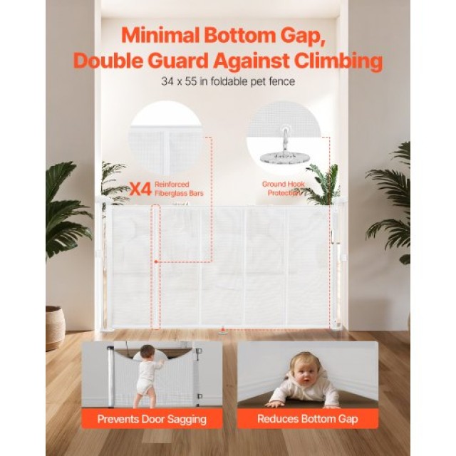 VEVOR Πτυσσόμενη Παιδική Πόρτα 870mm Ύψος 1400mm Πλάτος Λευκή WZSSM... VEVOR Πτυσσόμενη Παιδική Πόρτα 870mm Ύψος 1400mm Πλάτος Λευκή WZSSM...
