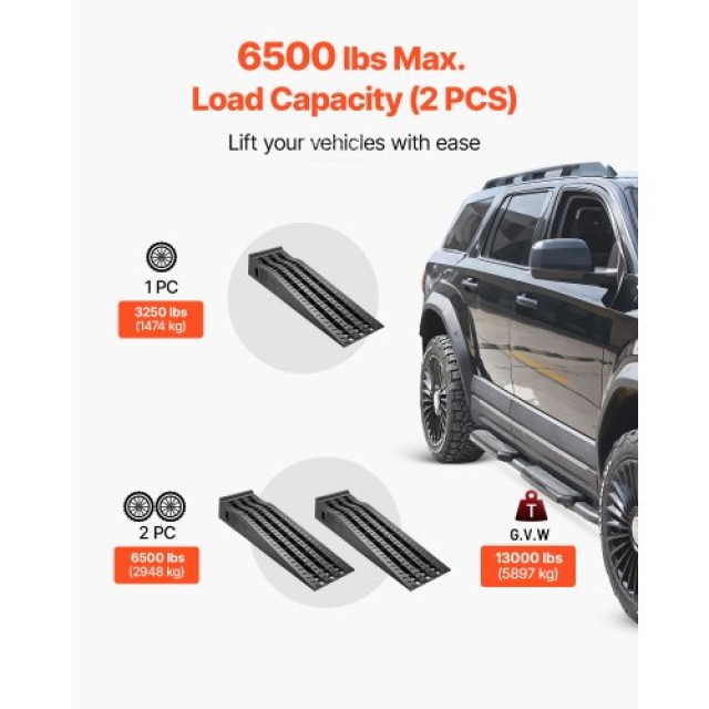 VEVOR Βαριών Καθηκόντων Φορητές Ράμπες Αυτοκινήτου 5897 kg, για Συν... VEVOR Βαριών Καθηκόντων Φορητές Ράμπες Αυτοκινήτου 5897 kg, για Συν...
