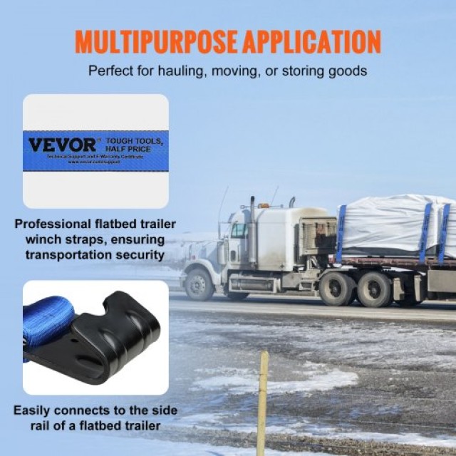 Σετ Ιμάντες VEVOR 4 x 30, 6000 lbs, Μπλε (10 Τεμ)  PGJPDLS4INCH3LGJKV0