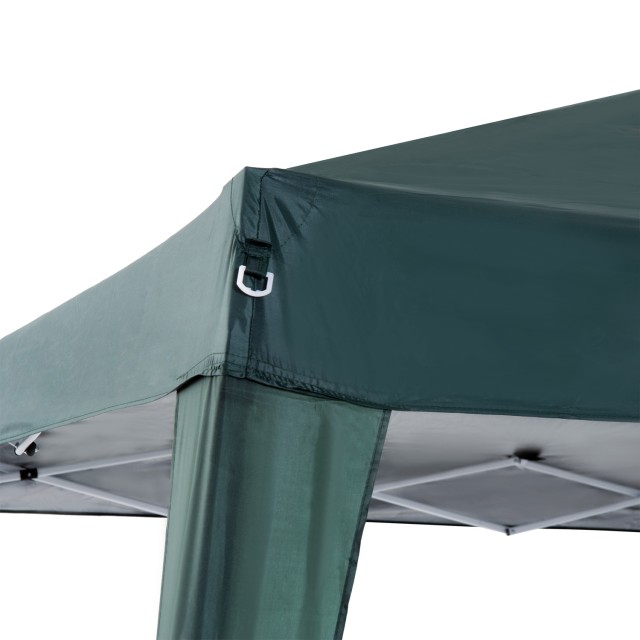 Outsunny Folding Garden Gazebo 3x3m Steel and Polyester, Green 840-159GN