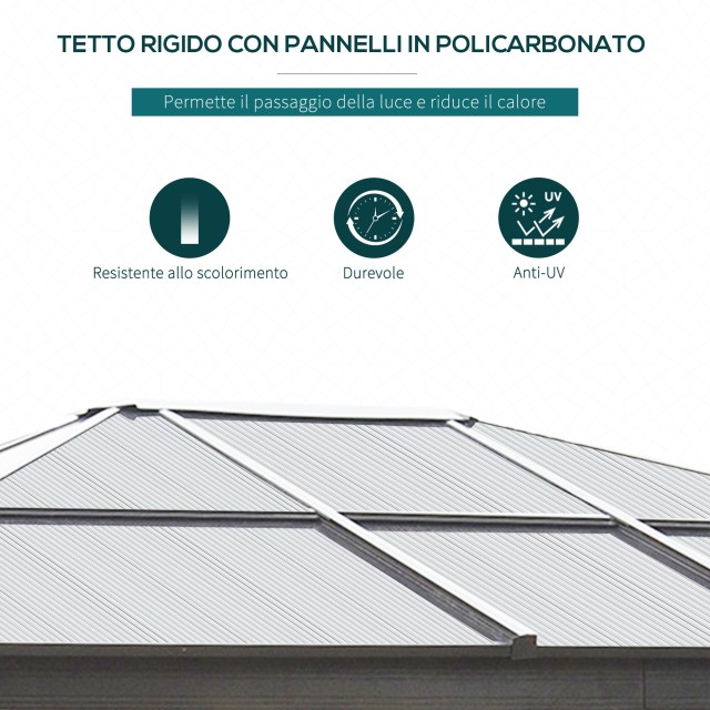 Outsunny Luxury Gazebo σε Αλουμινένια Τέντα Κήπου 300x360x265cm 01-...