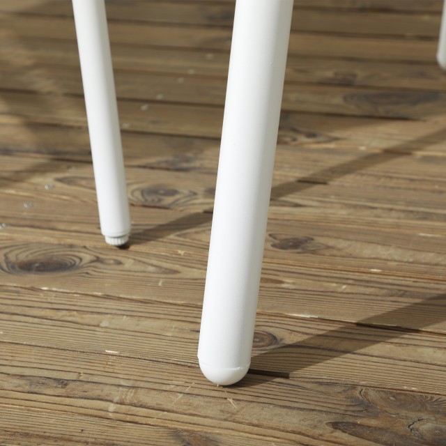 Σετ κήπου Outsunny από PE Rattan και αλουμίνιο με γυάλινο τραπέζι και 4 στοιβαζόμενες καρέκλες, κίτρινο 861-076V00YL