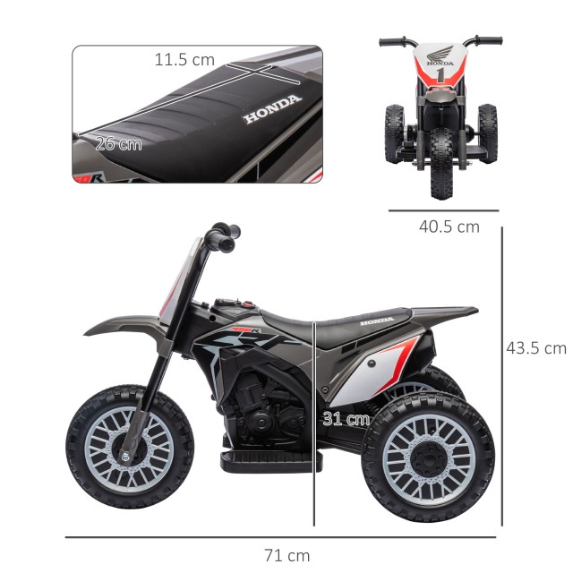 HOMCOM Ηλεκτρική Μηχανή Moto Cross για Παιδιά με Άδεια Honda CRF450...