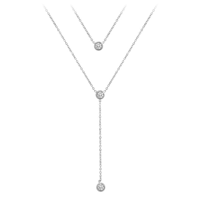 So Charm Πολυεπίπεδο Κολιέ Διακοσμημένο με Κρύσταλλα Swarovski, Αση...