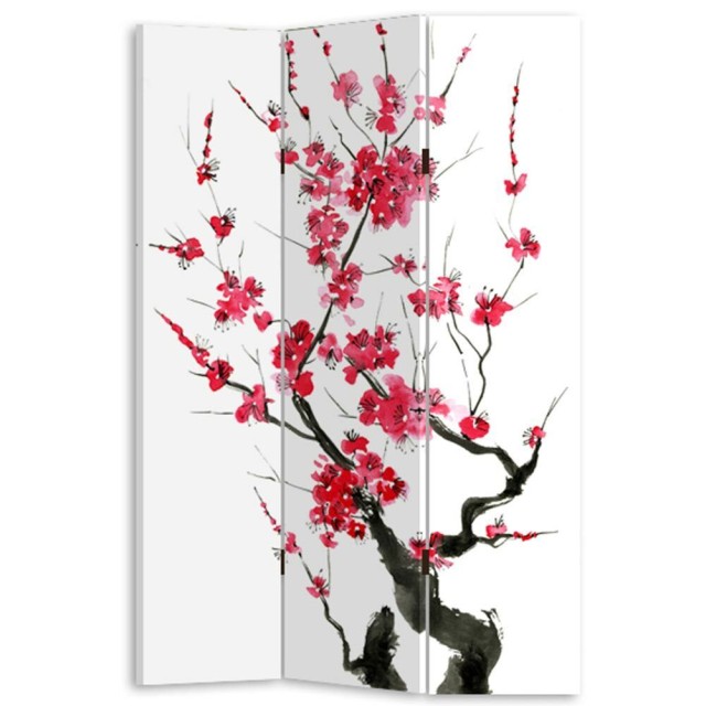 BAKAJI  Ξύλινο Διακοσμητικό Παραβάν Japanese Cherry Διπλής Όψεως 18...