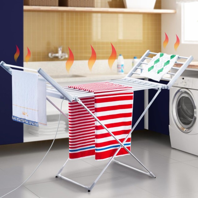 BAKAJI Ηλεκτρική Πτυσσόμενη Απλώστρα Ρούχων Αλουμινίου 220W 02832766 BAKAJI Ηλεκτρική Πτυσσόμενη Απλώστρα Ρούχων Αλουμινίου 220W 02832766