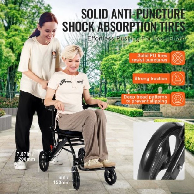 VEVOR Πτυσσόμενο Αμαξίδιο Αλουμινίου 15.75 220lbs  FWYSLYLHJ157O4N02V0