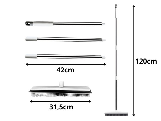 Σκούπα Σιλικόνης με Μεταλλική Λαβή 120 cm 5907451371671 Verk Group
