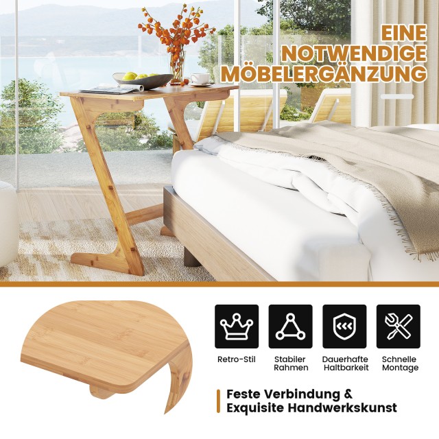 Costway Πλαϊνό Τραπεζάκι Ζ Σχήματος από Μπαμπού σε Φυσική Απόχρωση ... Costway Πλαϊνό Τραπεζάκι Ζ Σχήματος από Μπαμπού σε Φυσική Απόχρωση ...