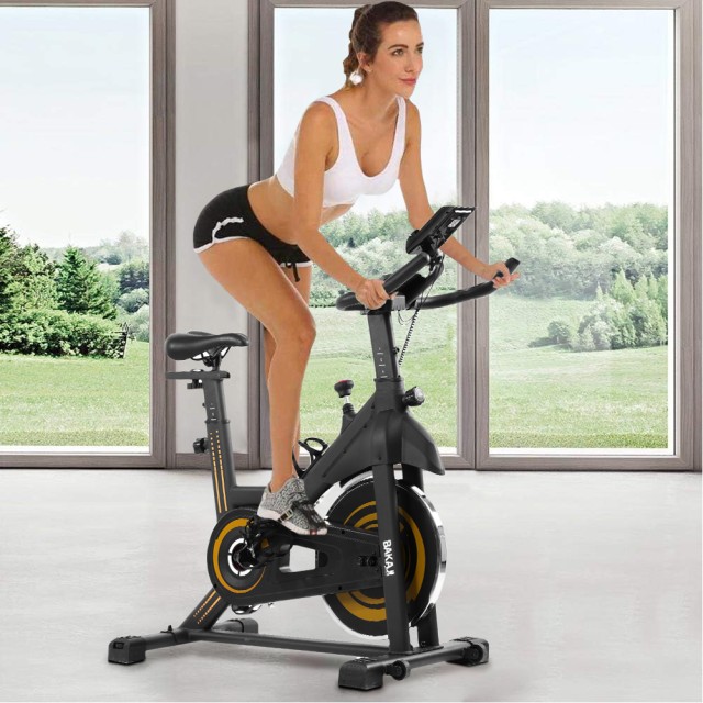 BAKAJI  Στατικό Ποδήλατο Spinning Ποδήλατο Προπόνησης Γυμναστικής Καρδιο με Οθόνη LCD Bluetooth  02840153
