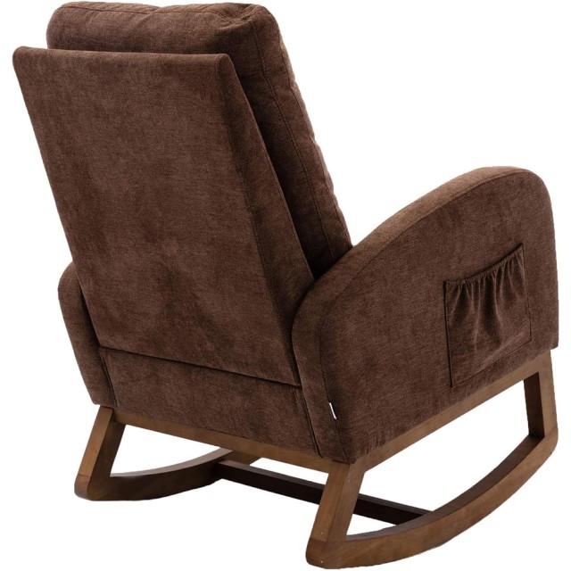 Shally Dogan Καφέ Κουνιστή Πολυθρόνα από Ύφασμα με Ξύλινη Κατασκευ... Shally Dogan Καφέ Κουνιστή Πολυθρόνα από Ύφασμα με Ξύλινη Κατασκευ...