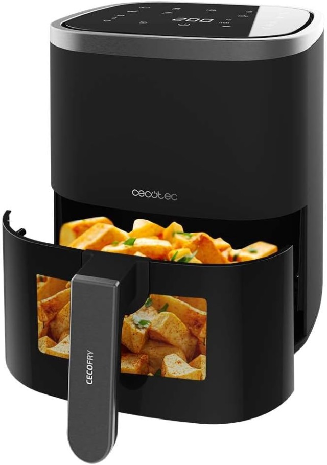 CECOTEC  Φριτέζα Αέρος 4L Χωρίς Λάδι με Παράθυρο Cecofry Fantastik Window 4000, 1400W, 9 Προγράμματα, Οθόνη Αφής, Τεχνολογία PerfectCook, 80-200°C, Ρυθμιζόμενος Χρόνος  CEC-04963