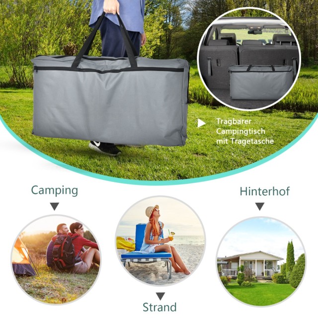 Costway Φορητή Ντουλάπα Κάμπινγκ με 3 Ράφια και Τσάντα Μεταφοράς Γκ... Costway Φορητή Ντουλάπα Κάμπινγκ με 3 Ράφια και Τσάντα Μεταφοράς Γκ...