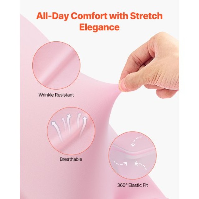 VEVOR Ροζ Καλύμματα Καρεκλών (50 Τεμάχια) για Διπλωτές Καρέκλες, Πο...