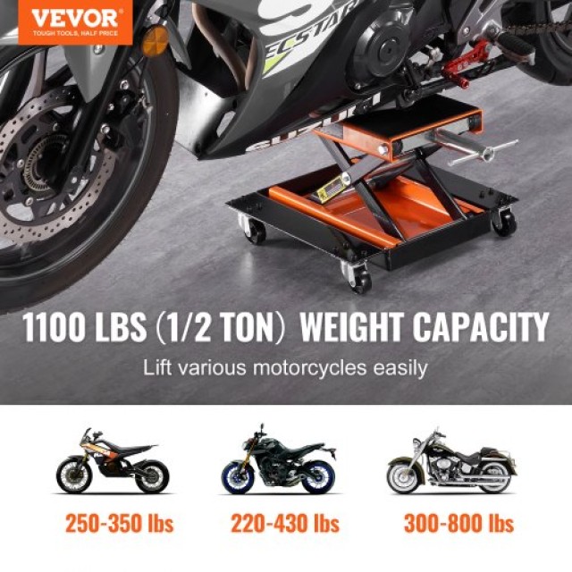 VEVOR Ανυψωτικό Μοτοσικλέτας ATV 500 kg με Χειροκίνητη Μανιβέλα  MT...