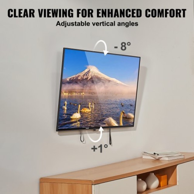 VEVOR Βάση Τοίχου TV, Συμβατή με 37-70 ίντσες, Μέγιστο VESA 600x400mm, Έως 132 lbs  BGDSZJP60040060M4V0
