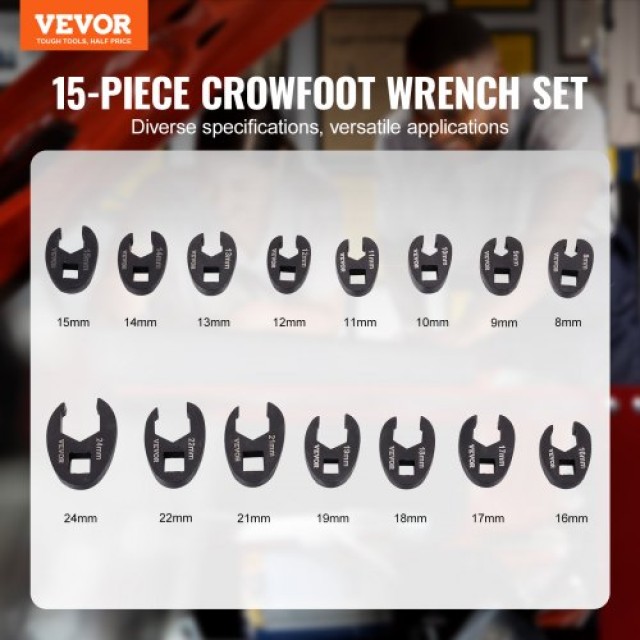 VEVOR  Σετ Κλειδιών Crowfoot 1/2  LBXBSTZ123815GPQWV0