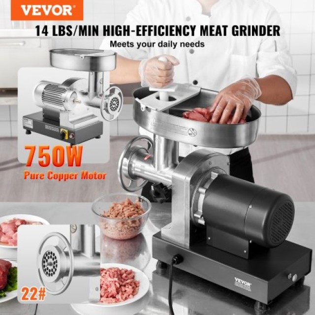 VEVOR  Ηλεκτρικός Κρεατομηχανή 14 lbs/λεπτό με Λουκανικομηχανή Κουζ...