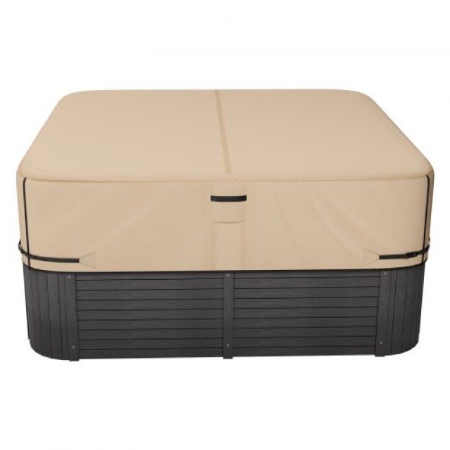 VEVOR Κάλυμμα Υδρομασάζ Εξωτερικού Χώρου 2160x2160x508mm Καφέ Αδιάβ...