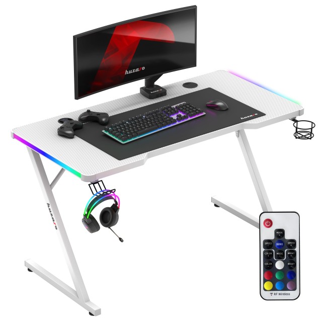 Huzaro Γραφείο Hero 2.5 Λευκό RGB 140x75x75 εκ. 5903796014709