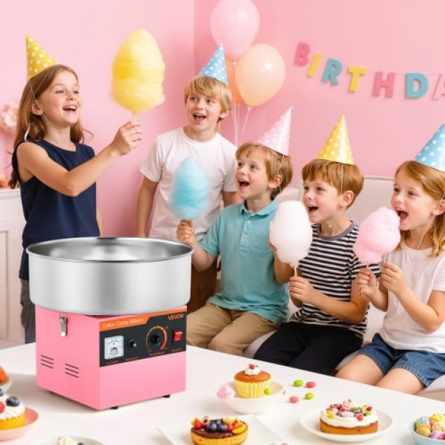 VEVOR Ηλεκτρική Μηχανή Μαλλιού της Γριάς 1000W Ροζ TSXXHMHTJFSWJIIO...