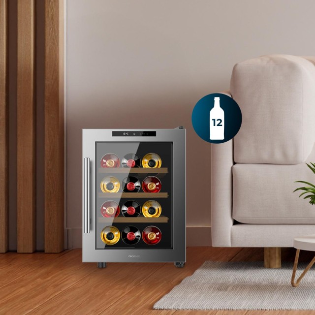 Cecotec Συντηρητής Κρασιών Bolero GrandSommelier 1255 CoolWood, Χωρ... Cecotec Συντηρητής Κρασιών Bolero GrandSommelier 1255 CoolWood, Χωρ...