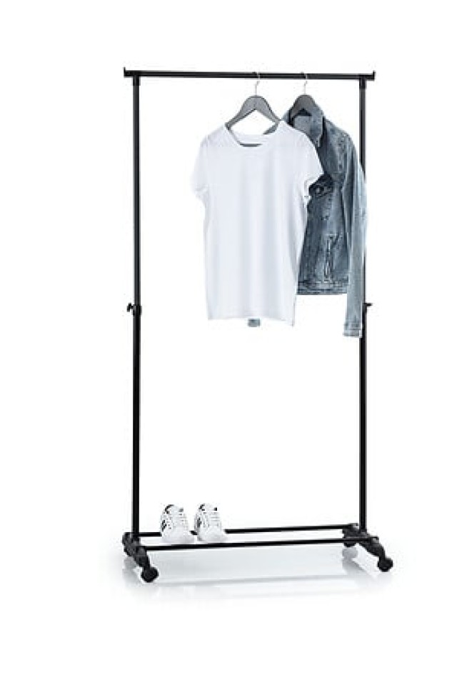 Μονή Μεταλλική Κρεμάστρα Ρούχων 80 x 42 x 155 cm– Μαύρο 138925 5Fiv...