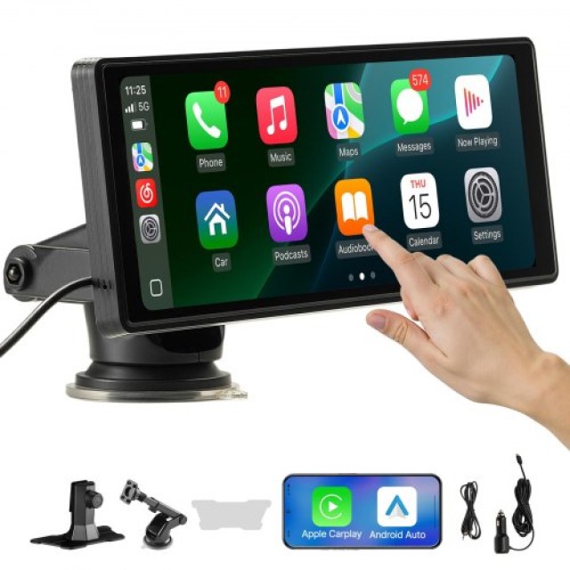 VEVOR Οθόνη Αφής Car Stereo 10 με CarPlay & Android Auto, Bluetooth...