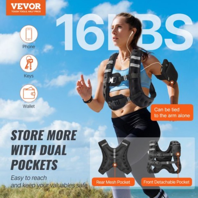 VEVOR  Γιλέκο Βάρους 16lb για Άνδρες & Γυναίκες για Προπόνηση Δύναμης GDZLKXTS16LB1UQTTV0
