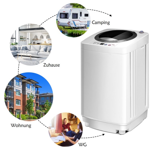 Costway Πλυντήριο Ρούχων Αυτόματο με Αντλία και Οθόνη Λευκό 43 x 43... Costway Πλυντήριο Ρούχων Αυτόματο με Αντλία και Οθόνη Λευκό 43 x 43...