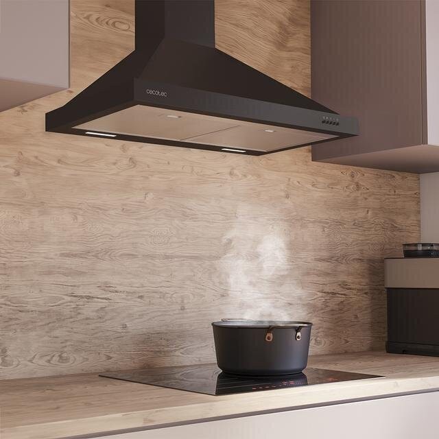 Απορροφητήρας Πυραμιδικός Bolero Flux PM 906500 Μαύρο – 90 cm, 650 m³/h, Ενεργειακή Κλάση A CEC-02843 Cecotec